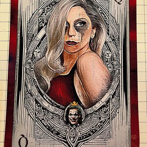 Kunstdruk Harley Quinn-speelkaart 13 x 19 inch 200/300 inch