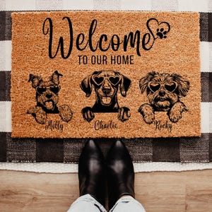 Personalized Dog Doormat | Dog Welcome Mat | Home Gift | Custom Dog Breeds | Custom Doormat | Dog Doormat | Front Door Decor | Pet Lover
