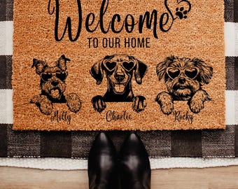 Personalized Dog Doormat | Dog Welcome Mat | Home Gift | Custom Dog Breeds | Custom Doormat | Dog Doormat | Front Door Decor | Pet Lover