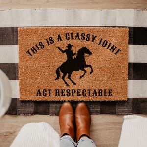 This Is A Classy Joint Doormat | Western Style Decor | Western Welcome Mat | Farmhouse Decor | Funny Doormat | Modern Cowboy |