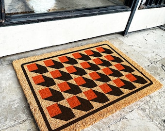 Bauhaus Inspired Geometric Doormat | Colorful Doormat | Geometric Rug | Unique Housewarming | Decorative Rug | Geometric Doormat