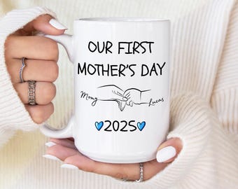Our First Mother's Day Mug | Personalized Name Mug For Mom | First Time Mom Gifts | First Mother's Day Gifts From Baby | For Mother's Mug