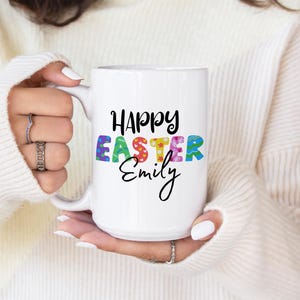 Personalised Easter Mug | Easter Bunny Gift | Gift for Easter | Bunny Easter Day Mug | Custom Cute Rabbit Coffee Cup | Spring Coffee Mug