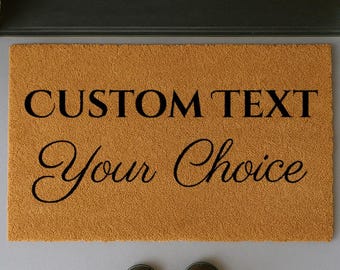 Custom Doormat | Personalized Doormat | Customized Welcome Mat | Your Text Here | Front Door Mat Outdoor Custom | Personalized Gift
