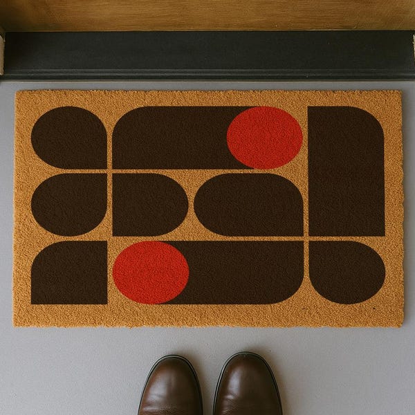 Bauhaus Doormat | Housewarming Doormat | Unique Welcome Mat | Modern Doormat | Abstract Home Decor | Modern Entryway Mat | Housewarming Gift
