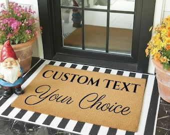 Custom Doormat | Personalized Doormat | Customized Welcome Mat | Your Text Here | Front Door Mat Outdoor Custom | Personalized Gift