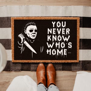 Michael Myers Doormat | Horror Movie Doormat | Horror Decor | Horror Movie Decor | Spooky Season Mat | Fall Porch Decor | Spooky Gifts