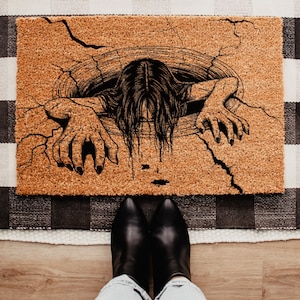 Halloween Doormat | Samara Inspired Halloween Mat | Halloween Decoration | Halloween Outdoor | Halloween Front Door Decor | Seasonal Decor