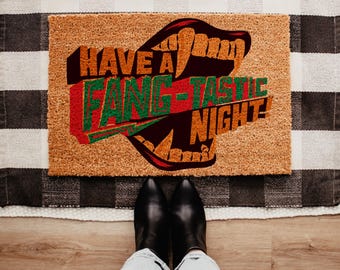 Vampire Halloween Doormat | Funny Halloween Doormat | Spooky Season Door Decor | Spooky Fall Porch Decor | Halloween Decor | Spooky Home