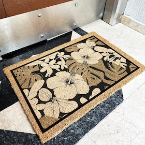 Floral Front Doormat | Floral Doormat | Colorful Doormat | Unique Gift | Closing Gift | New Home Decor | Flower Mat | Home Gift