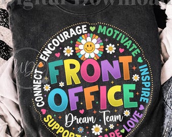 Front Office Team PNG | School Staff Appreciation Sublimation | Office Administrator Digital Download | School Employee PNG