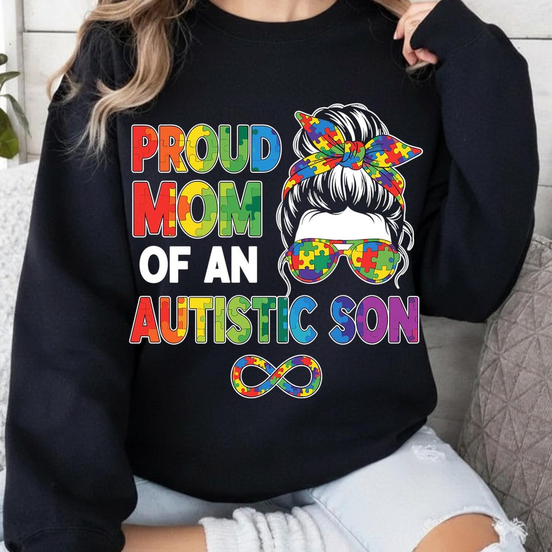 Proud Mom of an Autistic Son PNG | Autism Awareness Mom Shirt Design ...