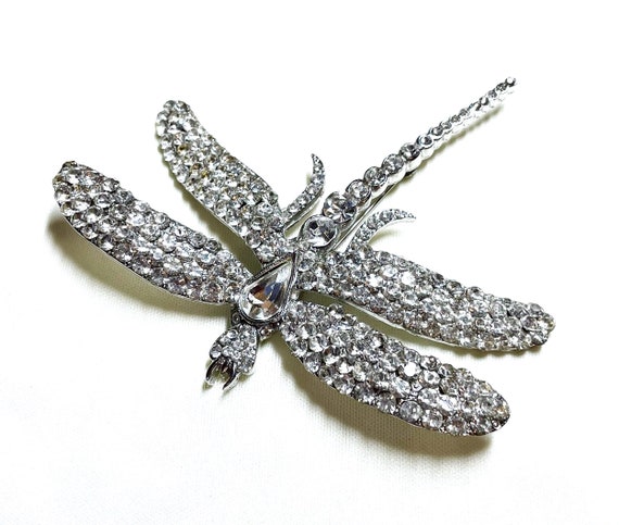 Jay Feinberg/Strongwater Rhinestone Dragonfly Bro… - image 1