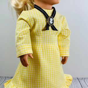Prairie Dress and Petticoat handmade to fit 18 inch dolls, historical fashion for 18 inch dolls, 18 inch doll dress