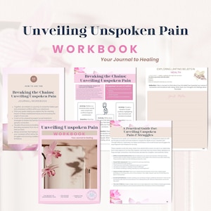 Unveiling Unspoken Pain Journal, Mental Health Healing Notebook, Mindfulness Guided Journal, Planner, Therapy Journal, Self Care Journal