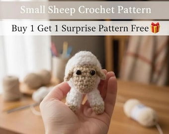Mini Schaf Amigurumi Häkelanleitung PDF, Einfaches Häkeln Schaf, Handgemachtes Geschenk für Kinder, Bauernhof Tiere Muster, Kaufe 1 Get 1 Gratis Sofortdownload