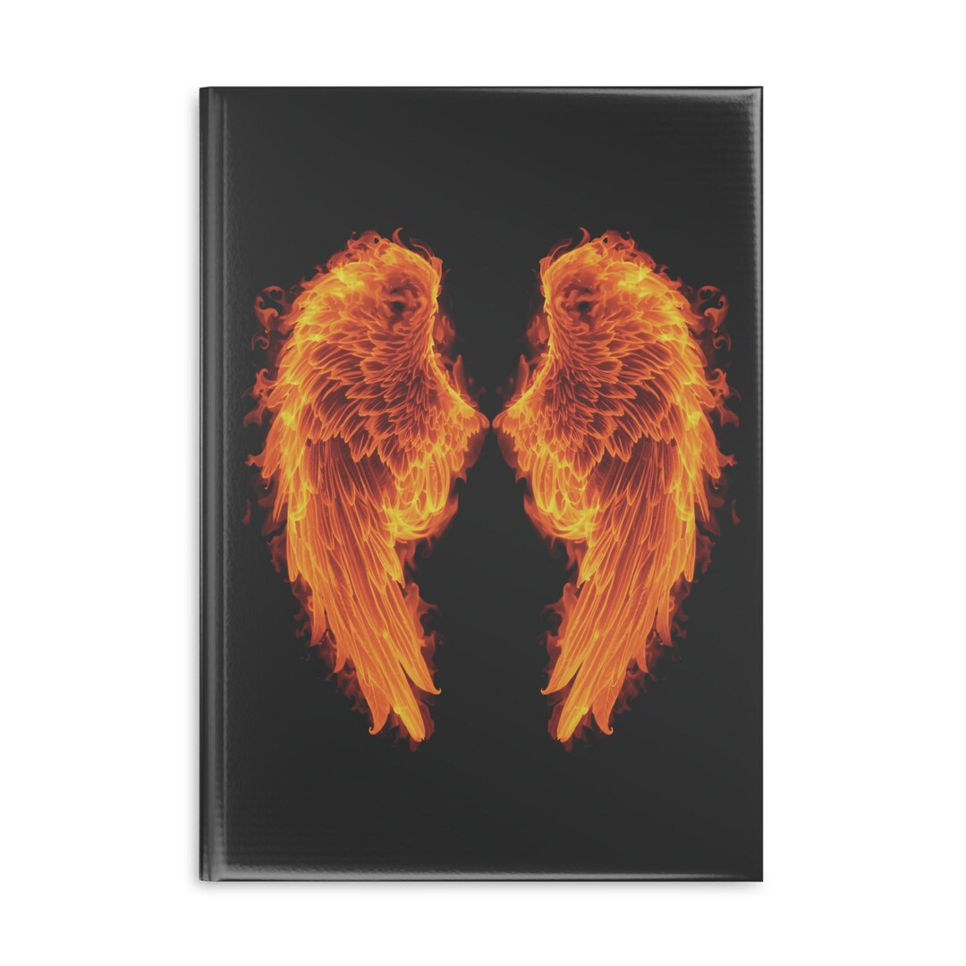 Own Your Fire Puffy Hardcover Notebook - Black Fire Wings Journal ...