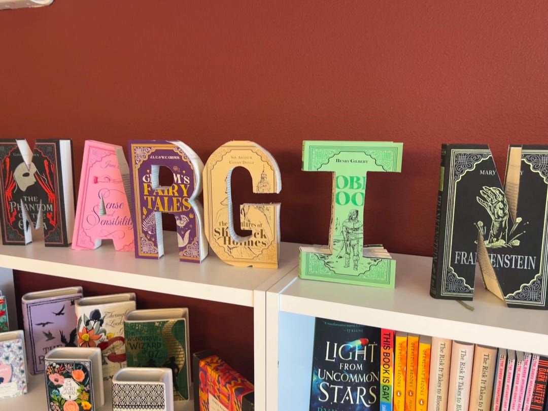 Custom Letters Cut From Real Classic Books - Etsy