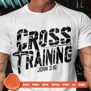 Cross Training John 3:16 Christian SVG, Faith Fitness (Digital File)