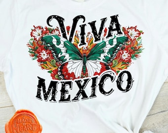 Viva Mexico Butterfly PNG – Mexican Independence Day Design