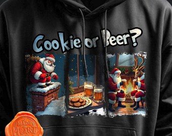 Funny Christmas Santa Beer PNG – Holiday Shirt Design (Digital Download)