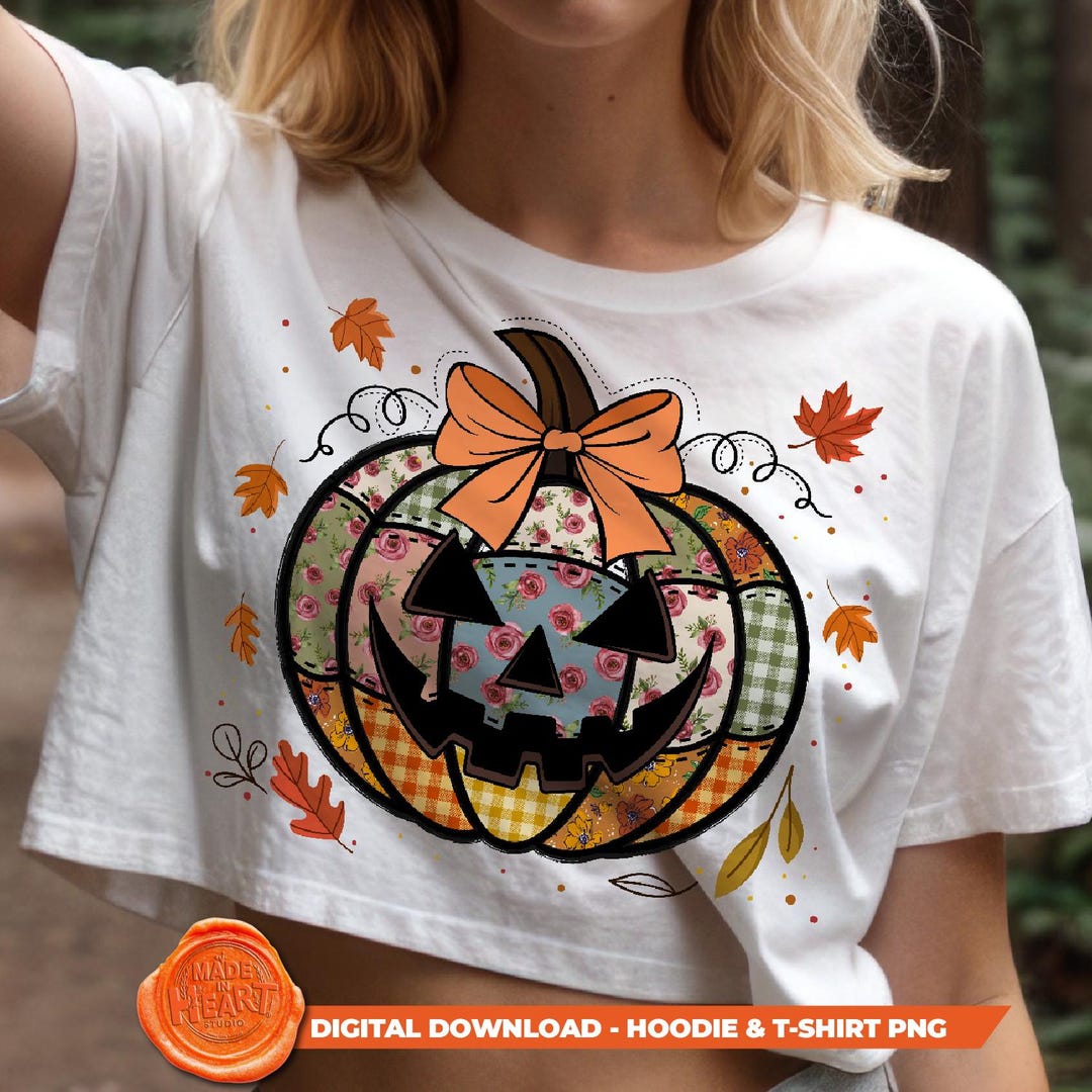 Plaid Jack-O-Lantern Pumpkin Fall Graphic Sweater main image 0