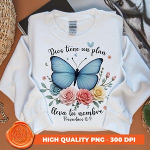 Proverbios 16:9 Bible Verse Png, Dios Tiene Un Plan Que lleva tu Nombre Png, Frases Religiosas Florales Png, Boho Scripture floral design
