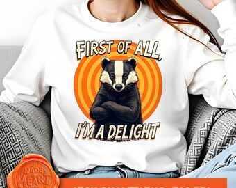 Grumpy Honey Badger "Delight" Meme PNG | Sarcastic Gift (Digital Download)