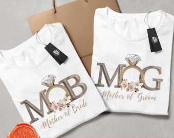 MOB & MOG Funny PNG, Mother of the Bride - Groom Wedding Shirts, Digital Download for Bachelorette Party, Bridal Squad, Iron-On/Sublimation