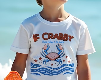 Funny Crab Shirt Design, Summer Vacation Clipart (Digital Download)
