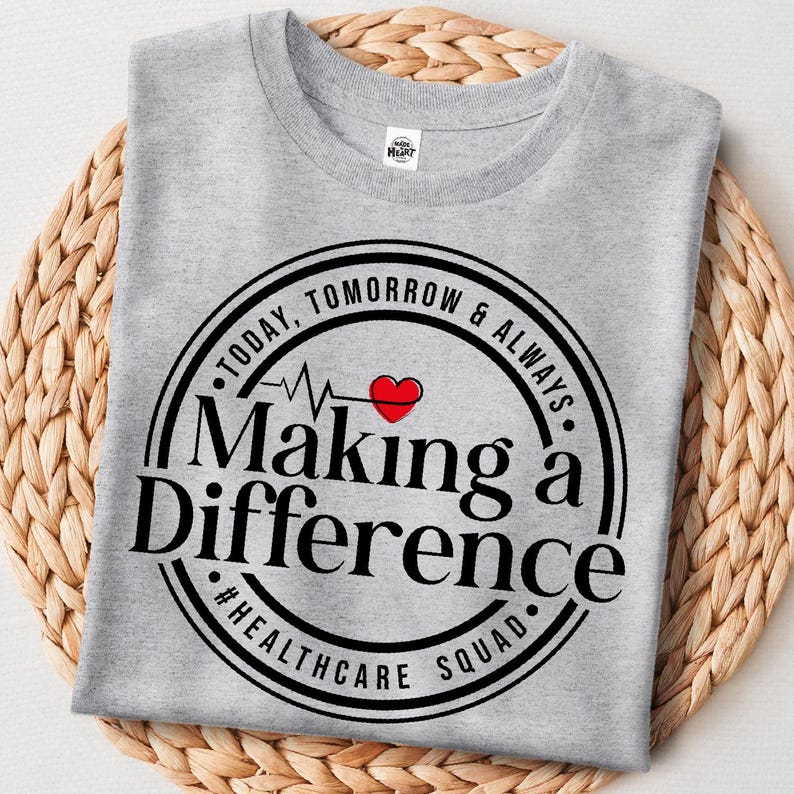 Create custom appreciation gifts for your favorite nurse, doctor, or medical worker with this downloadable SVG/PNG design. Great for Cricut or heat press use, the clean lines and bold message make it ideal for handmade t-shirts and casual medical-themed apparel.