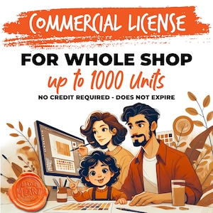 Commercial Licence for Whole Shop up to 1000 Units, No Credit Required, Does Not Expire