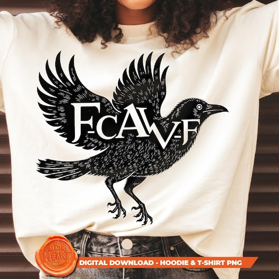 F-Caw-F Funny Crow T-Shirt Design PNG | Dark Academia Bird Art Digital Download | Raven DIY Apparel & Sublimation Print File for Hoodies