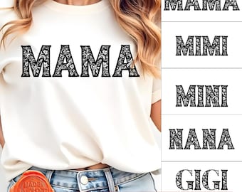 Floral Mama PNG Bundle, Valentinstag, Muttertag (Digitaler Download)