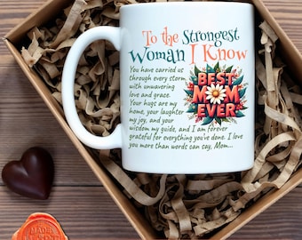 Caneca floral "Mãe Sempre" com design para o Dia das Mães (PDF para download digital)