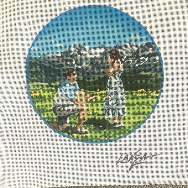 A-Needlepoint Canvas People Portraits Custom painted from photo. Assorted sizes and prices.