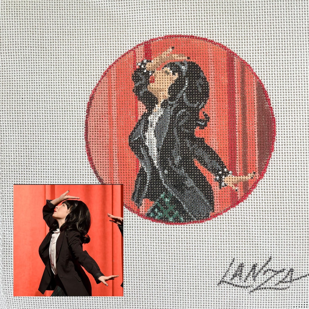 Custom Needlepoint Canvas People Portraits Hand Painted From Photo ...