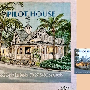 Larger size NEEDLEPOINT canvas of  Homes' photo. ETSYmessage me for custom sizes.