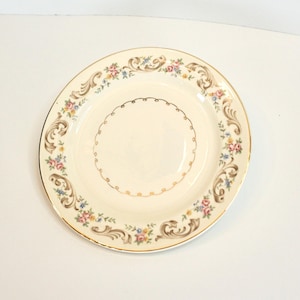 Paden City Pottery Duchess-mönster salladstallrikar. Set med 6 tallrikar