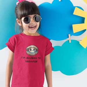 Camiseta de alergia a los mariscos: camiseta personalizada con advertencia sobre alergias alimentarias