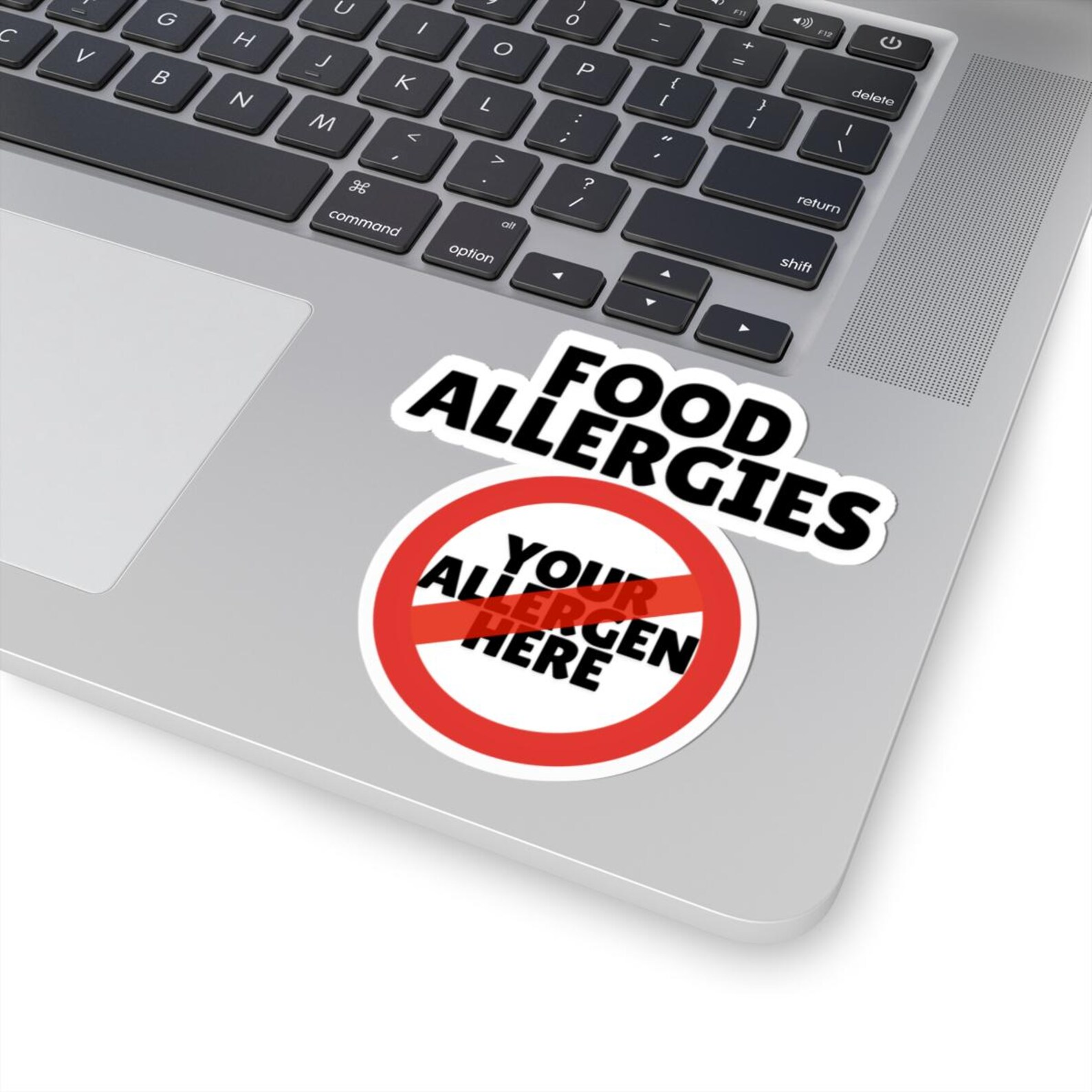Custom Allergy Alert Sticker: Personalized Medical Warning Decal for ...