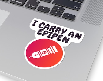 EpiPen Alert Sticker, Allergy Awareness Decal for Lunchbox, Water Bottle, Medical Bag