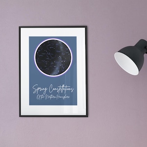 Digitaler Download Sternenkarten | Sternbild Prints Frühling, Sommer, Herbst, Winter | Digital Download Astronomie Wandkunst