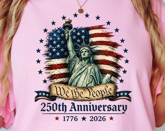 Wir das Volk 250th Jubiläums-Shirt Bunt USA Freiheits-Weinlese-T-Stück 1776 2026 S-3XL