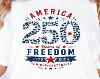 USA 250 Jahre Freiheit Patriotisches Grafik-T-Shirt Fourth Ofwitzy Unisex S-3XL