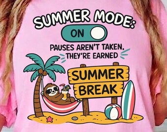Sommer Mode On Shirt, Strand getaway T-Shirt, Urlaubs Grafik Top S-3XL