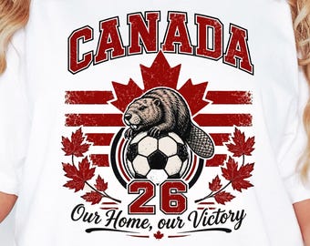 Kanada Fussball WM Shirt Maple Leaf Vintage Fan Grafik Tee S-3XL