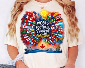 World Football Festival 2026 Shirt, 48 Nations 1 Cup Soccer Fan Tee S-3XL