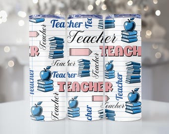 Teacher Tumbler, 20oz Tumbler, Tumbler Cup with Straw & Lid, Teaching Gift, Coffee, Occupation, Appreciation Gift