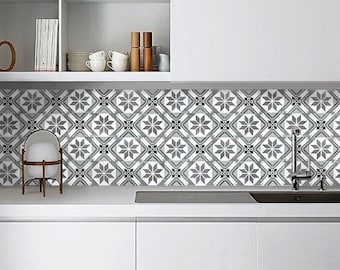 CADIZ self-adhesive vinyl kitchen splashback, lemon green, 200 x 40 cm, connectable design